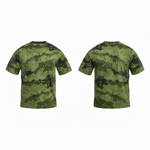เสื้อยืดคอกลมแขนสั้นลายพรางแบบใหม่ล่าสุด ผ้าฝ้ายระบายอากาศดี ทันสมัย แฟชั่น ขายส่งเสื้อยืดสั่งทำ - Product Image 3