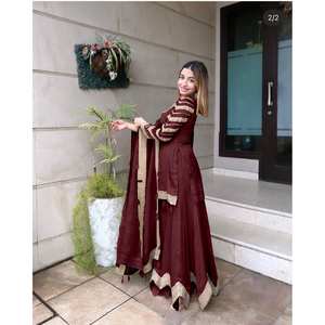 Designer Heavy Embroidered <b>Party</b> <b>Jumpsuit</b> New Sharara Palzo Look for Special Occasions - Product Image 2