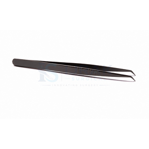 Professional <b>Black</b> Stainless Steel <b>Boot</b> Eyelash Extension Tweezers Precision 90-Degree Volume Lashes Makeup Tool - Product Image 4