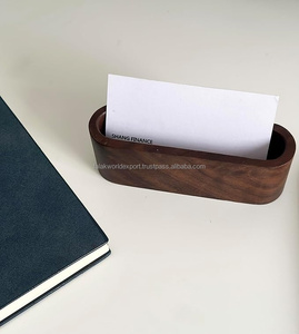 Modern Eco-Friendly Wood Tree Stump Wedding Party Supplies <b>Table</b> Sign Label Note Wooden Business <b>Card</b> Holder Decorative - Product Image 1