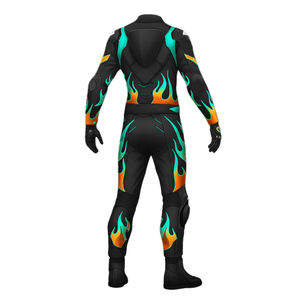 Combinaison de course en cuir noir et violet sur mesure, faite à la main, pour motards - Équipement moto homologué CE, prix de gros Pakistan - Product Image 5