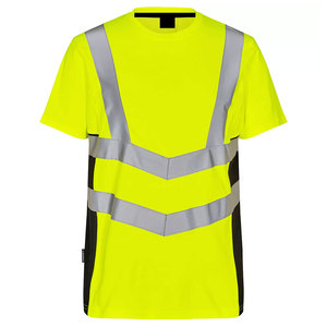 เสื้อยืดแขนสั้นสะท้อนแสงสำหรับงาน OEM ชุดทำงานนิรภัยสำหรับผู้ชาย แถบสะท้อนแสง เสื้อยืดช่างก่อสร้าง - Product Image 5