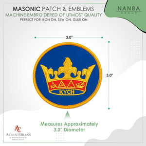 Custom Iron-On Embroidered Patch with Gold Crown Emblem for Hat & Apparel (<b>Canvas</b> Material) - Product Image 3