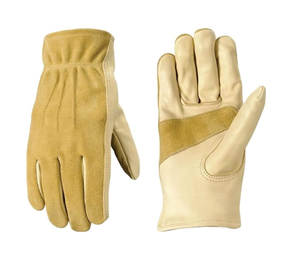 Guantes de Seguridad de Cuero de Grano Completo, Resistentes a la Abrasión, Antideslizantes, con Puño Reforzado, Guantes de Trabajo de Uso General - Product Image 1