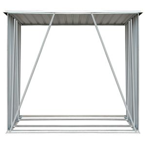 Caseta de Almacenamiento para Leños de Jardín de Acero Galvanizado Color Antracita, Tamaño 64.2''x32.7''x60.6'' - Product Image 3