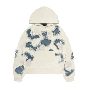 เสื้อฮู้ดดี้ผู้ชายผ้าฝ้าย 100% ทรงโอเวอร์ไซส์ สไตล์วินเทจ ล้างสีแบบแอซิดวอช เป็นมิตรต่อสิ่งแวดล้อม สำหรับสตรีทแวร์ ผลิตโดยผู้ผลิตแบรนด์ส่วนตัว - Product Image 1