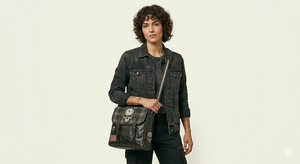 Gothic Punk <b>Student</b> <b>Backpack</b> Geometric Satchel PU Leather Detachable Zipper Crossbody Shoulder Bag for Daily Campus - Product Image 6