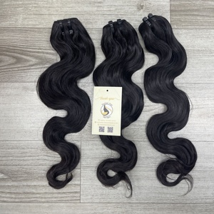 12A Grado Cuerpo rizado profundo Ondulado Negro Paquetes Cutículas completas Alineadas Cabello humano vietnamita de Vietnam - Product Image 6