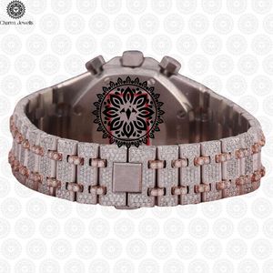 Charm Jewells Luxury Stainless Steel Chronograph <b>Watch</b> 40mm Dial Sapphire Crystal Analog <b>Mechanical</b> Auto Date 10 Bar Water - Product Image 3