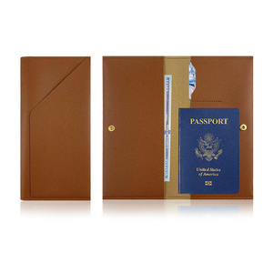 Hot-Sale Fashion Passport <b>Holder</b> PU Leather Passport Cover for Card <b>Documents</b> <b>Travel</b> Wallet Simple <b>Travel</b> Passport Case Bag - Product Image 1