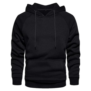 2026 Wholesale Men's Heavyweight Contrast Sleeve <b>Fleece</b> Pullover Hoodie Customized Men's <b>Thick</b> <b>Fleece</b> Hoodies - Product Image 3