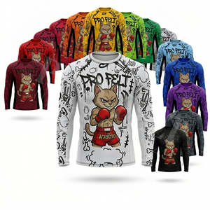 Camiseta de Compresión con Diseño de Logotipo Personalizado, Manga Larga, para Entrenamiento de MMA y BJJ, Talla Personalizada, para Gimnasio y Fitness - Product Image 1