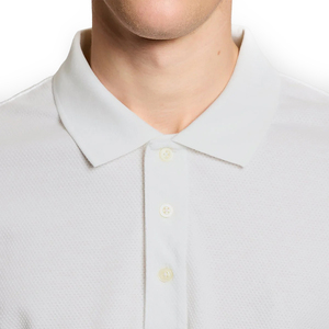 เสื้อโปโลผ้าถักลายแจ็คการ์ดสำหรับผู้ชาย ระบายอากาศได้ดี ผสมผ้าฝ้าย ทรงปกติ สวมใส่สบาย ปักโลโก้ตามสั่ง เสื้อโปโลแบรนด์ส่วนตัว - Product Image 5