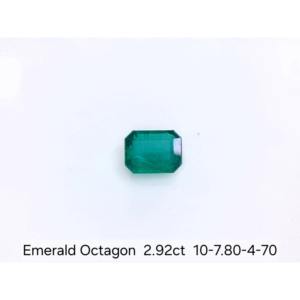 มรกตธรรมชาติทรงแปดเหลี่ยม 2.92 กะรัต พลอยเจียระไนสีเขียวสดใส สำหรับทำเครื่องประดับ แหวน จี้ ต่างหู - Product Image 1
