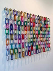 Décoration Murale Moderne en Chaîne de Résine, Ornements Suspendus Colorés en Acrylique, Pièce de Décoration Intérieure en Boucle Plastique, Vente en Gros - Product Image 5