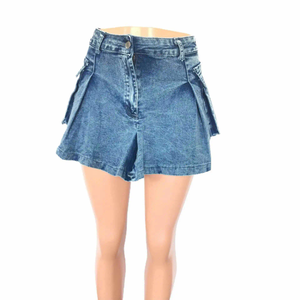 Directo de Fábrica, Pantalones Anchos de Cintura Alta para Mujer, Elegantes, Cómodos, Multifuncionales, con Botones, Otoñales, Ecológicos, Transpirables, Azules - Product Image 5