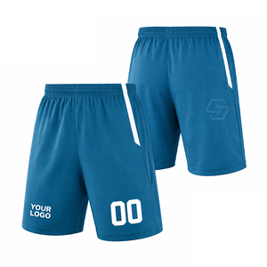 Shorts de football personnalisés de haute qualité fabriqués en usine, séchage rapide, 100 % polyester, avec cordon de serrage, tricotés, unis, sportifs, taille moyenne adulte - Product Image 3