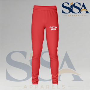 Pantalon de survêtement homme personnalisé, écologique, rouge, coupe droite, en molleton de coton, avec cordon de serrage, vêtements de sport, tailles XS-3XL - Product Image 2