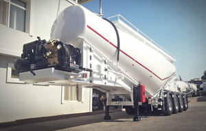 Camion malaxeur à béton en aluminium robuste, semi-remorque citerne à ciment en vrac à vendre - Product Image 2