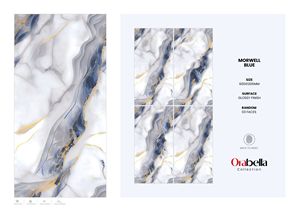 กระเบื้องพอร์ซเลนดีไซน์พรีเมียม ขนาด 60x120 ซม. 600x1200 มม. 24x48 นิ้ว ผิวเงา รูปแบบขนาดใหญ่ ทันสมัย สวยงาม เหมาะสำหรับโครงการหรูหรา - Product Image 5