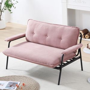 Sofá Rosa de 53 Pulgadas para Apartamentos Pequeños, Diseño Espacioso para Ver Películas, Fácil de Manejar en Diversos Escenarios - Product Image 2