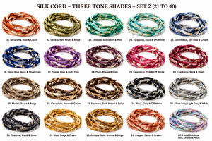 Y S INTERNATIONAL Colorful Recycled Silk Cord Jewelry Making Boho <b>Wrap</b> Bracelets DIY Crafts Macrame Handmade Accessories Flat - Product Image 6