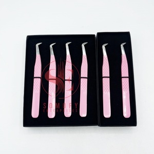 Pince à épiler professionnelle Somofy Enterprises, faite à la main, en acier inoxydable, à pointe lisse, 10 mm, pour cils, marque privée - Product Image 6