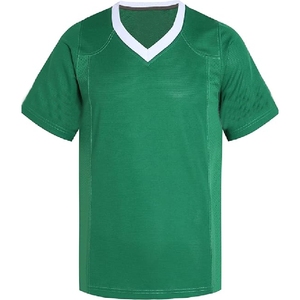 Maillot de football américain pour homme noir et blanc, 100% polyester, respirant, antibactérien, manches courtes, taille plus, ajustable - Product Image 1