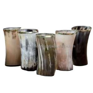 Verre à boire artisanal personnalisé en corne de bœuf et de buffle, verrerie naturelle en corne de bœuf et de buffle par HANNAN HANDICRAFT - Product Image 4