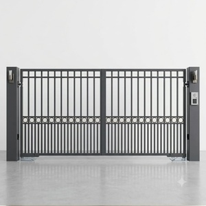 Puerta batiente doble moderna y resistente a la oxidación con un diseño minimalista; duradera, automática y fácil de instalar. - Product Image 1