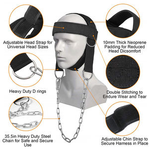 Harnais de musculation réglable pour la tête et le cou, sangle d'exercice de renforcement, équipement de fitness en cuir de haute qualité, vente en gros pour salles de sport - Product Image 5