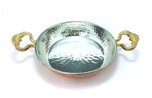 Poêle en cuivre artisanal alvéolée, poêle à omelettes, poêle à frire, poêle à griller 14-27 cm, étamée - Product Image 5