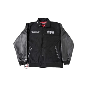Manufacturer Wholesale High Quality Custom Winter <b>Varsity</b> <b>Jackets</b> Casual Leather Breathable Button Men's <b>Vintage</b> Cotton <b>Jacket</b> - Product Image 1