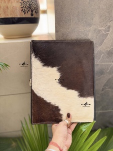 New Real Hand Tooled Carving Leather Business Planner Portfolio High Quality File <b>Folder</b> Document <b>Folder</b> Binder With <b>Card</b> Holder - Product Image 5