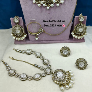 Elegant High Quality Brass Bridal Engagement Wedding Anniversary Party Ethnic Fashion <b>Set</b> Rhodium Plated Zircon Shadow Choker - Product Image 3