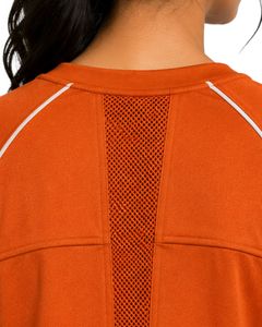 Customized Women Orange Quick Dry Sports T Shirt Breathable Lightweight Gym Running Workout Yoga Athletic Activewear Tee <b>Top</b> - Product Image 6