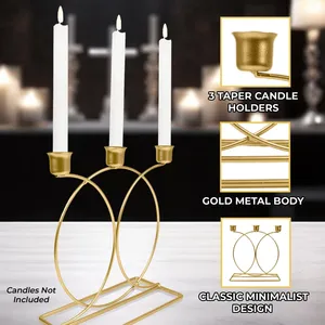 Fantásticos portavelas de metal que añaden una elegancia atemporal a cualquier espacio, complementando sin esfuerzo tanto la decoración moderna como la tradicional. - Product Image 4