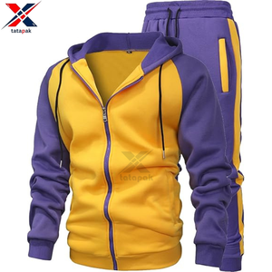 Conjunto Deportivo para Hombre, Estilo Vintage, Corte Ajustado, Chaqueta con Cierre y Pantalones, Ropa de Gimnasio, Tela Ligera, de Fábrica - Product Image 5