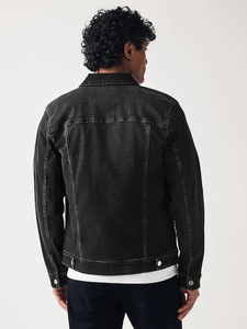 Veste en jean respirante pour homme avec logo personnalisé, vêtement décontracté pour l'automne et l'hiver, style streetwear, collection 2026 - Product Image 5