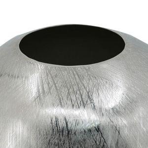 Jarrón de mesa de aluminio Silver Streaks de 12.5x12.5x15 pulgadas - Product Image 3