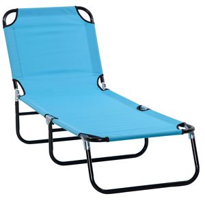 Tumbona Plegable Portátil y Ligera con Respaldo Ajustable en 5 Posiciones para Uso en Exteriores, Playa y Piscina - Product Image 1