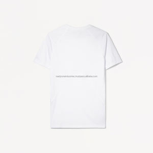 เสื้อยืดกีฬาวิ่งรัดรูปของผู้ชายผ้า100% ยืดหยุ่นสูงแห้งเร็วผ้าโพลีเอสเตอร์85% 15% สแปนเด็กซ์ปรับแต่งได้280gsm - Product Image 5