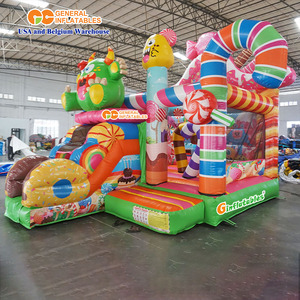 Château gonflable géant personnalisé avec toboggan, pour adultes, en PVC de qualité commerciale, installation facile, grands châteaux - Product Image 5