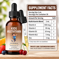 Complément alimentaire multivitaminé liquide pour enfants OEM, gélules de gélatine liquide multivitaminées végétaliennes en forme d'ours, pour la santé immunitaire, certifié Halal