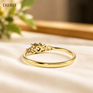 Brilliant Round Cut Yellow Plated Gold Diamond Moissanite Anniversary Gift <b>Ring</b> Flower Design Classic <b>Promise</b> <b>Women</b> <b>Ring</b> - Product Image 6