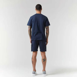 Ensemble deux pièces pour homme, vintage, écologique, élégant, séchage rapide, short décontracté d'été, manches courtes, vêtements de sport tricotés - Product Image 2