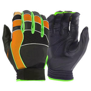 Gants de baseball de qualité supérieure en cuir véritable, antidérapants, avec paume rembourrée, pour l'entraînement au baseball, avec design personnalisé imprimé. - Product Image 1