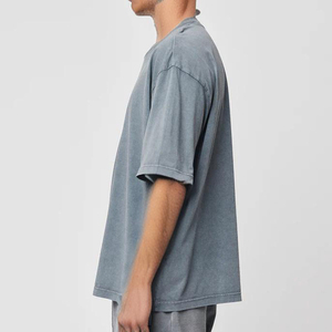 เสื้อยืดผู้ชายไซส์ใหญ่ ผ้าฝ้าย 100% สีพื้น ไม่ยับ ทรงหลวม ปรับความยาวได้ - Product Image 1