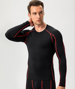 <b>Men's</b> Sleeve <b>Compression</b> T <b>Shirt</b> Breathable Quick Dry Slim Fit Sports Top Workout Training Tee - Product Image 3