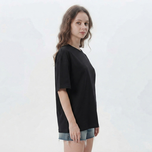 เสื้อยืดโอเวอร์ไซส์ผู้หญิง ผ้าฝ้ายระบายอากาศ ทรงหลวม สไตล์ลำลอง เสื้อยืดสตรีทแวร์ผู้หญิง สวมใส่สบาย เสื้อยืดสำหรับใส่ทุกวัน - Product Image 6